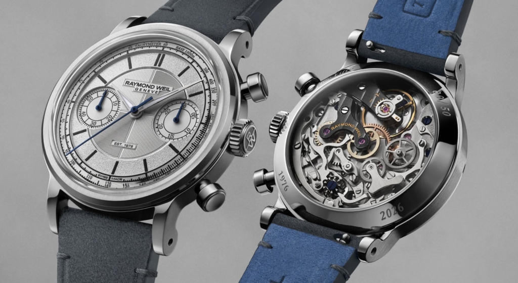 Millesime 'The Fifty' Automatic Bi-Compax Chronograph Silver Sector Dial Watch, 37 mm